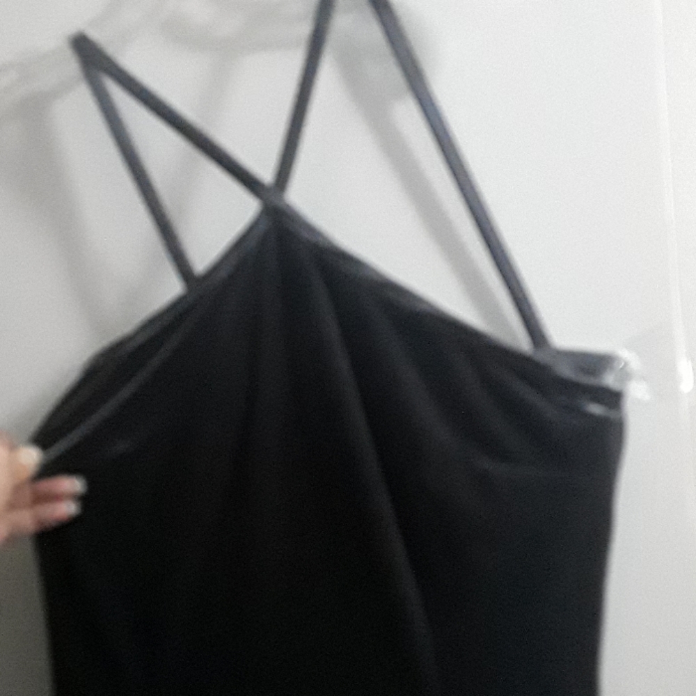 Grey long polyester dress
